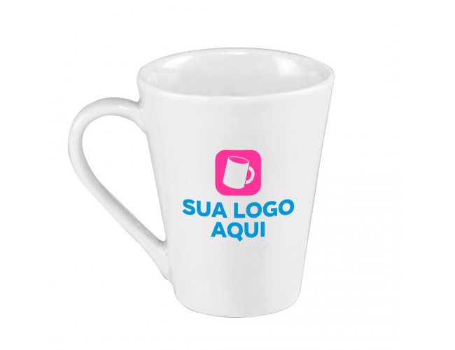Caneca Tulipa Personalizada de Porcelana de 300ml