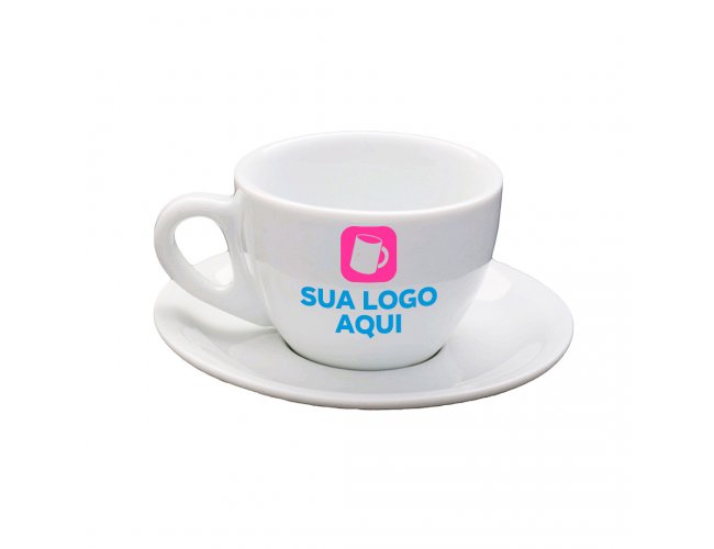 Xcara Personalizada Cremosa de 90ml de Porcelana