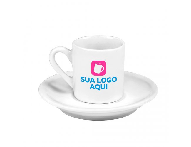 Xcara Personalizada para Caf Mini de Porcelana 55ml
